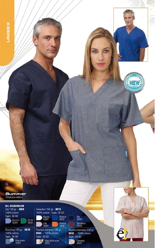 CASACCA SUMMER BIANCA UNISEX IN GABARDINE